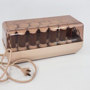 Clairol Custom CareSetter KF-20 Hot Rollers Flocked Velvet Wax Core 20 Curlers